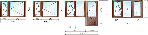 3 к. кв. - деревянные окна для типовых квартир в домах серии 1605/12