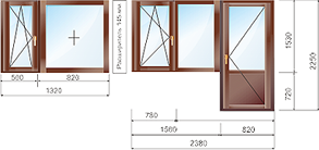 1 к. кв. - деревянные окна для типовых квартир в домах серии П-68.