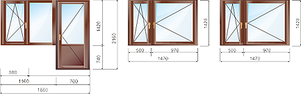 2 к. кв. - деревянные окна для типовых квартир в домах серии КОПЭ