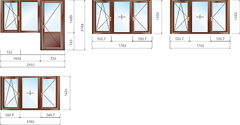 3 к. кв. - деревянные окна для типовых квартир в домах серии КОПЭ