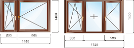 1 к. кв. - деревянные окна для типовых квартир в домах серии П-43.
