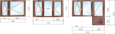 2 к. кв. - деревянные окна для типовых квартир в домах серии П-43.