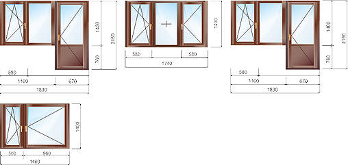 3 к. кв. - деревянные окна для типовых квартир в домах серии П-3.