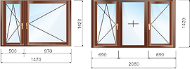 1 к. кв. - деревянные окна для типовых квартир в домах серии П-46м.