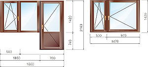 1 к.кв. - деревянные окна для типовых квартир в домах серии П-44.