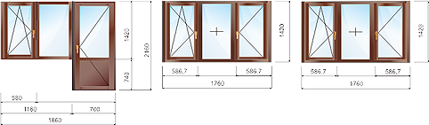 2 к.кв. - деревянные окна для типовых квартир в домах серии П-44.